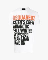 DSQUARED2 - Áo thun nam cổ tròn ngắn tay phối chữ in