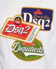 DSQUARED2 - Áo thun nam cổ tròn tay ngắn phom suông cổ điển