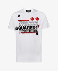 DSQUARED2 - Áo thun tay ngắn cổ tròn in logo trước ngực độc đáo