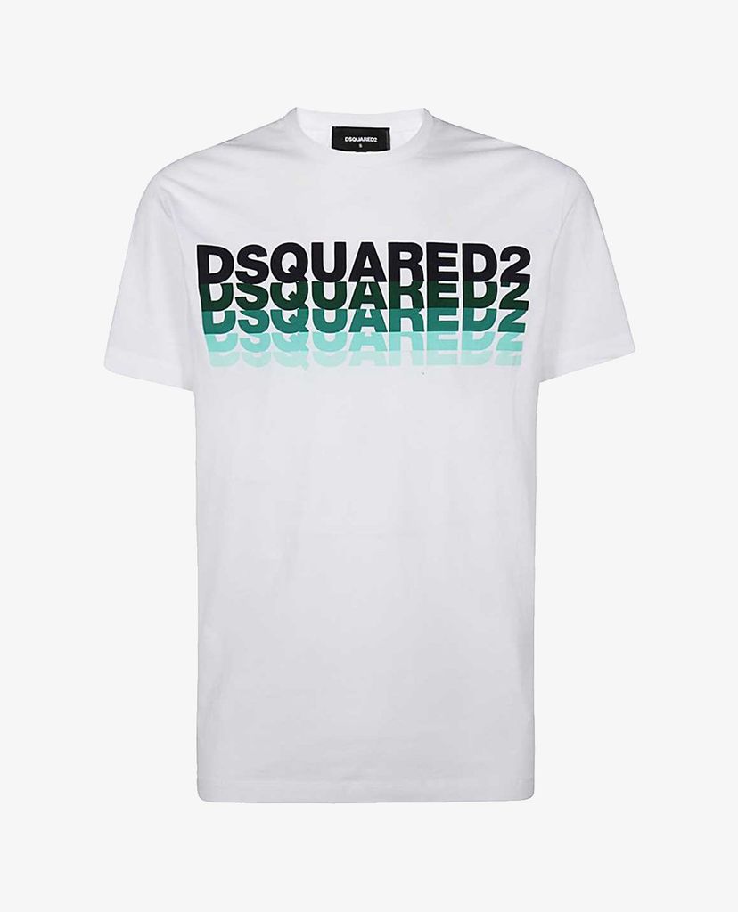DSQUARED2 - Áo thun tay ngắn cổ tròn in tên thương hiệu nổi bật