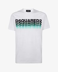 DSQUARED2 - Áo thun tay ngắn cổ tròn in tên thương hiệu nổi bật