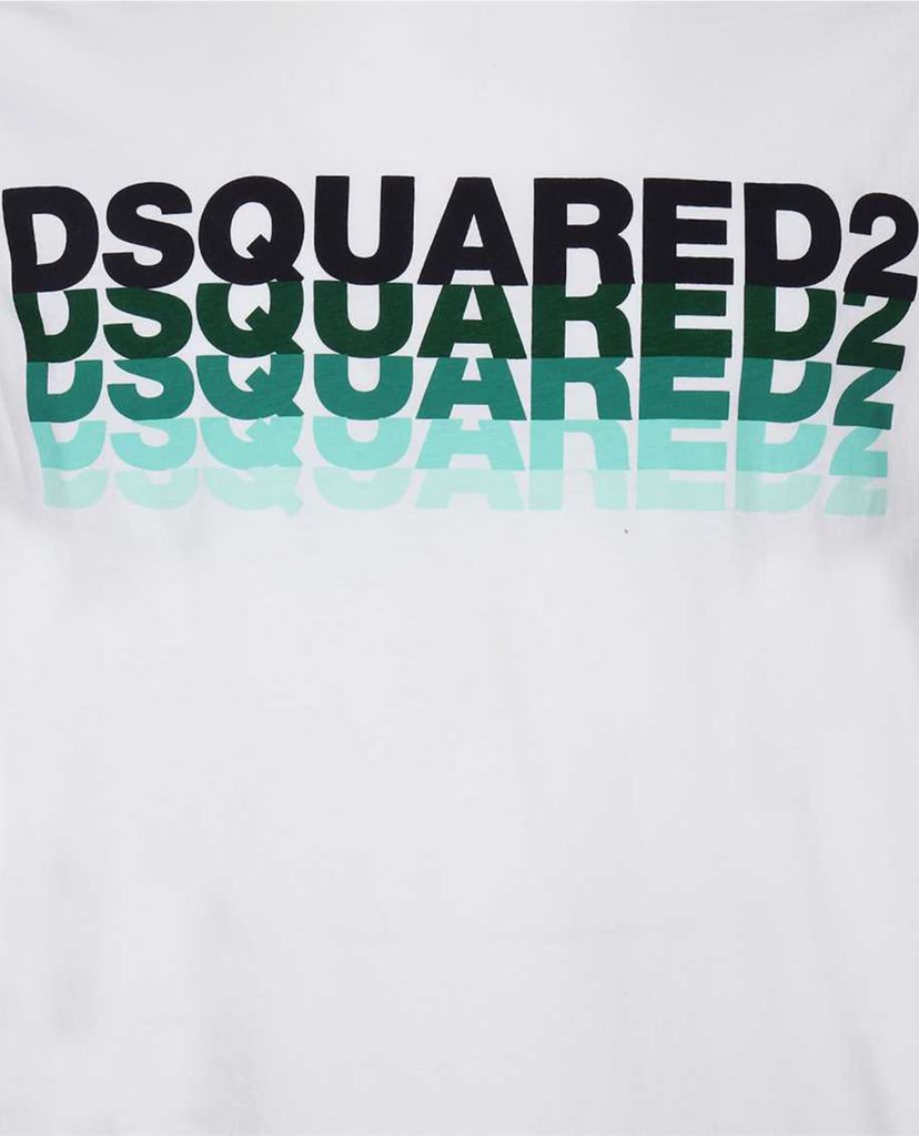 DSQUARED2 - Áo thun tay ngắn cổ tròn in tên thương hiệu nổi bật