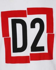 DSQUARED2 - Áo thun nam phom ôm cổ tròn phối logo D2