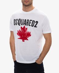 DSQUARED2 - Áo thun nam phom ôm cổ tròn phối logo trẻ trung