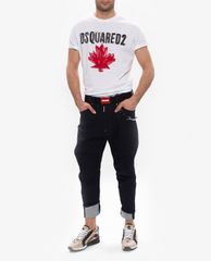DSQUARED2 - Áo thun nam phom ôm cổ tròn phối logo trẻ trung