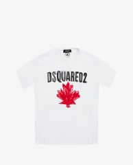 DSQUARED2 - Áo thun nam phom ôm cổ tròn phối logo trẻ trung