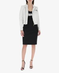DSQUARED2 - Áo khoác demin nữ Leather Biker