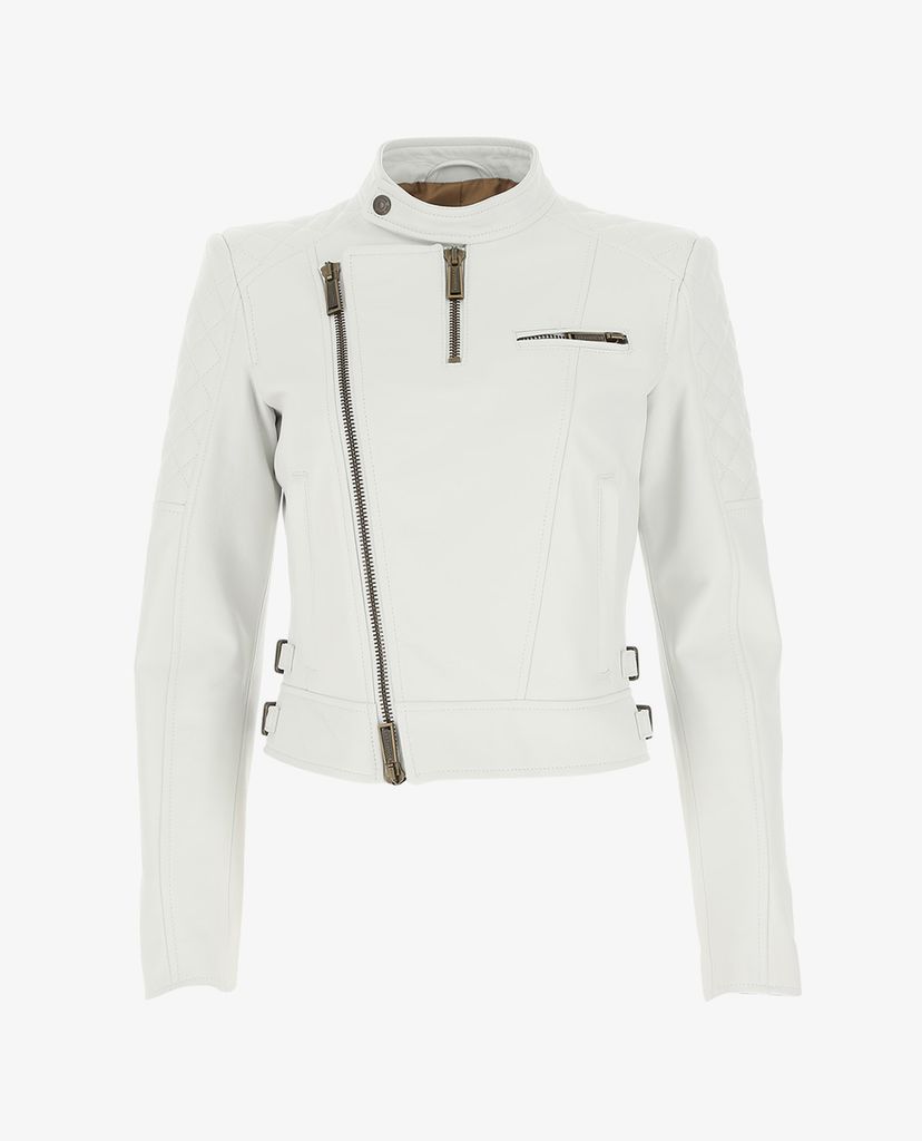 DSQUARED2 - Áo khoác demin nữ Leather Biker