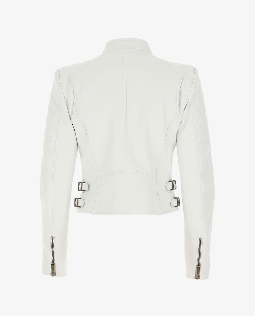 DSQUARED2 - Áo khoác demin nữ Leather Biker