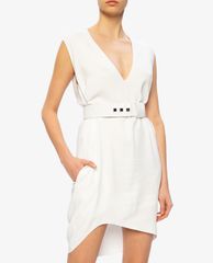 DSQUARED2 - Đầm mini sát nách V Neck Belted