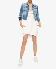 DSQUARED2 - Đầm mini sát nách V Neck Belted