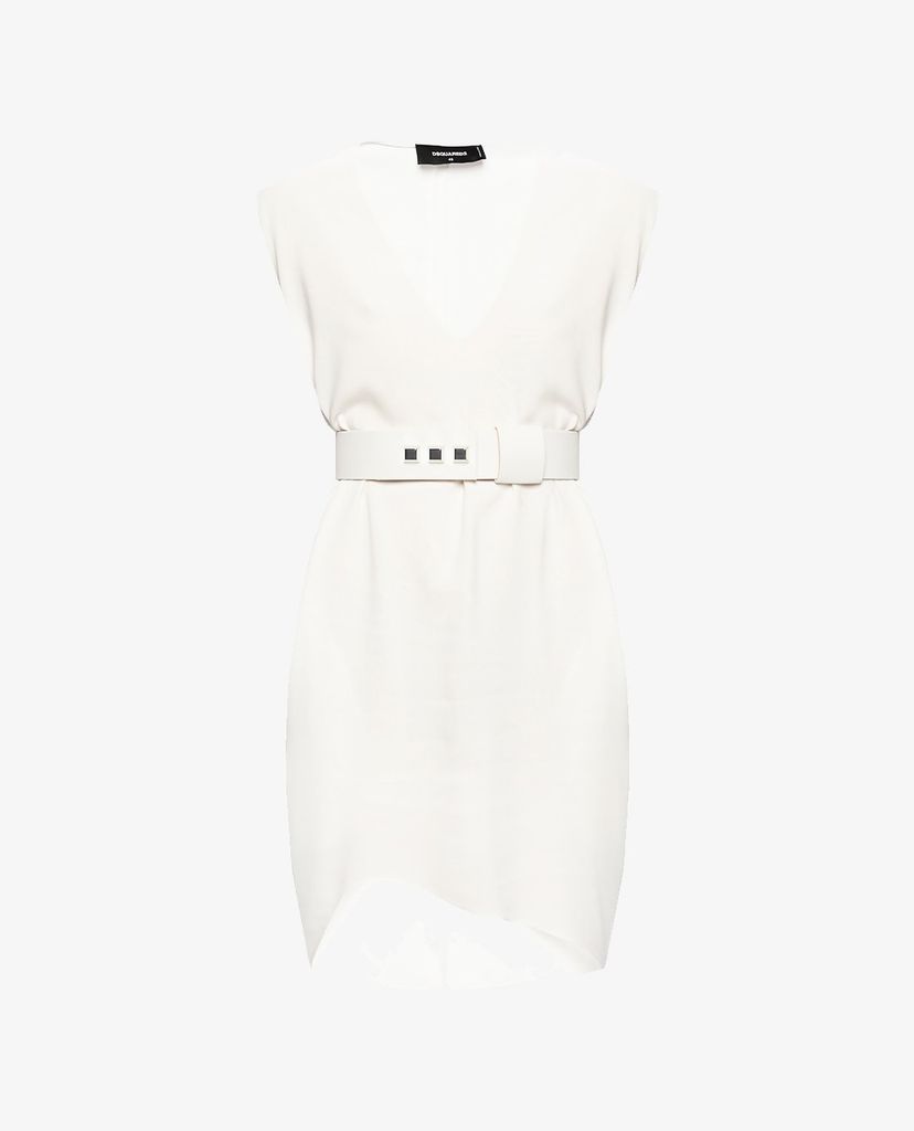DSQUARED2 - Đầm mini sát nách V Neck Belted