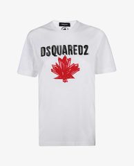 DSQUARED2 - Áo thun nữ ngắn tay cổ tròn phối logo thời trang