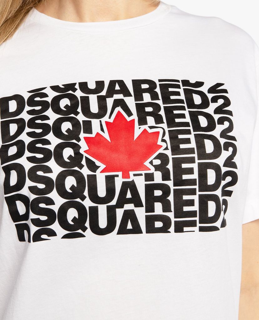 DSQUARED2 - Áo thun nữ tay ngắn phối logo thời trang