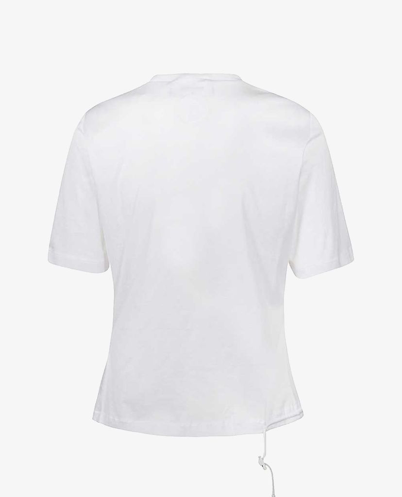 DSQUARED2 - Áo thun nữ ngắn tay cổ tròn Asymmetrical Hem Jersey