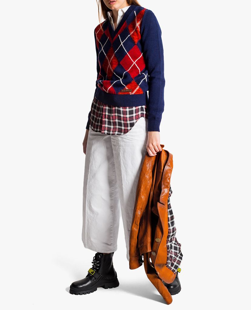 DSQUARED2 - Quần jeans nữ ống rộng cá tính