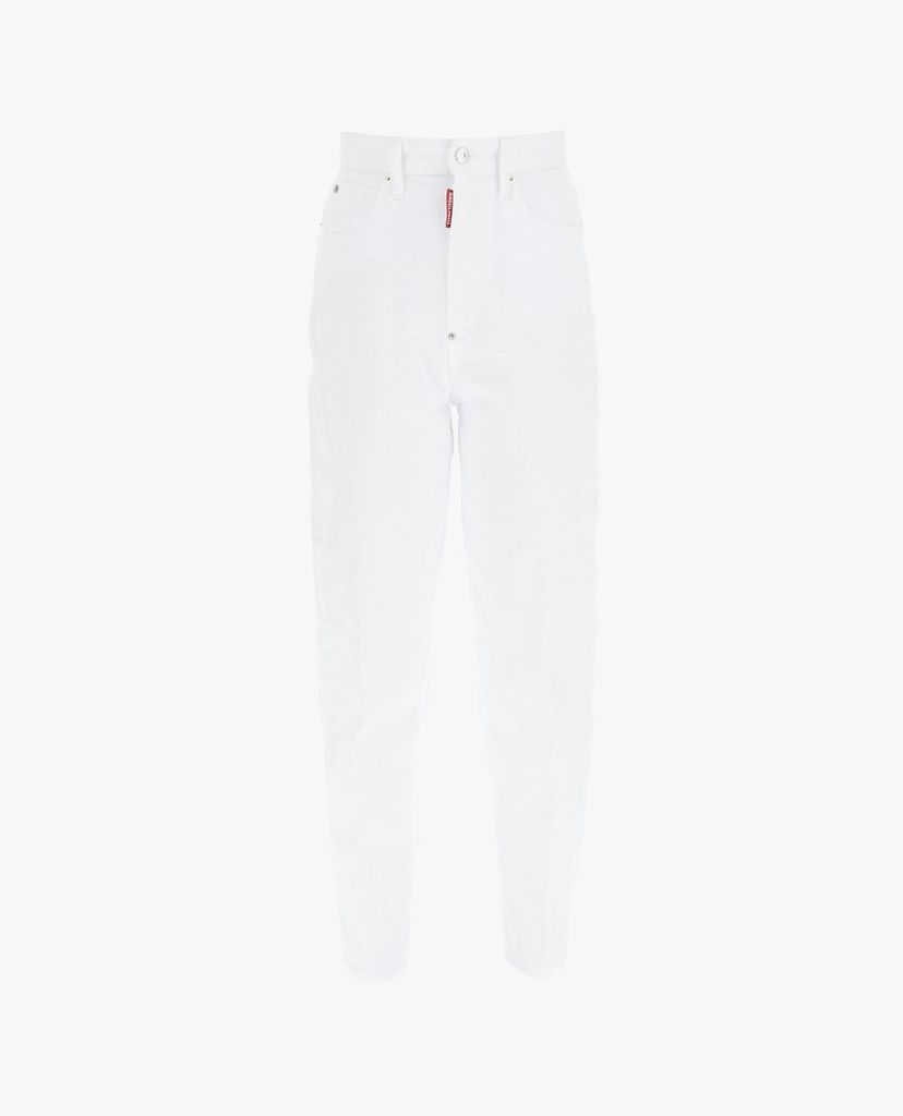DSQUARED2 - Quần jeans nữ lưng cao phom suông hiện đại