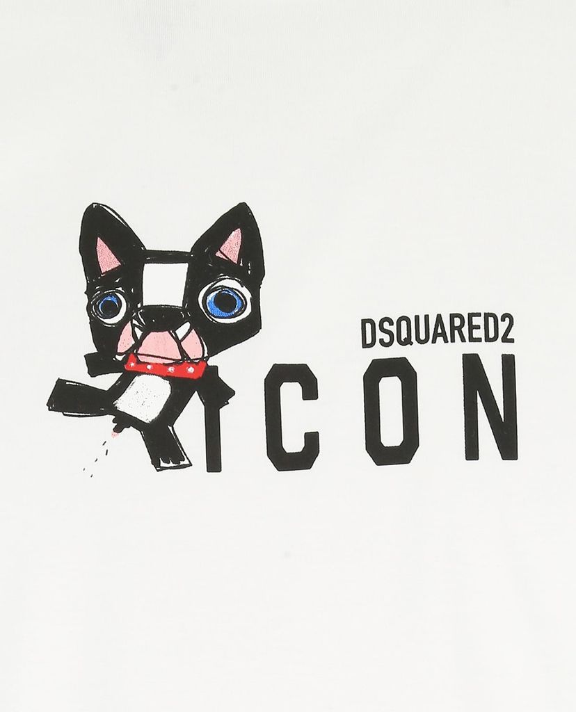 DSQUARED2 - Áo thun nữ ngắn tay cổ tròn Mini Mascotte