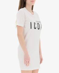 DSQUARED2 - Đầm mini cổ tròn ngắn tay dáng suông Icon