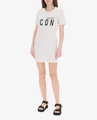 DSQUARED2 - Đầm mini cổ tròn ngắn tay dáng suông Icon