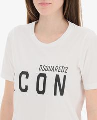DSQUARED2 - Đầm mini cổ tròn ngắn tay dáng suông Icon