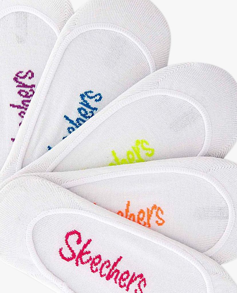 SKECHERS - Set 5 đôi vớ nữ cổ thấp thời trang Non Terry Superlow Liners