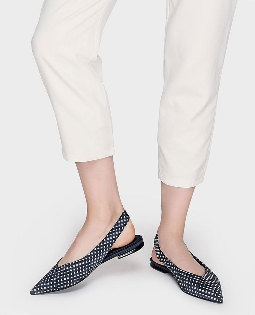 CHARLES & KEITH - Giày đế bệt mũi nhọn Slingback Pointed