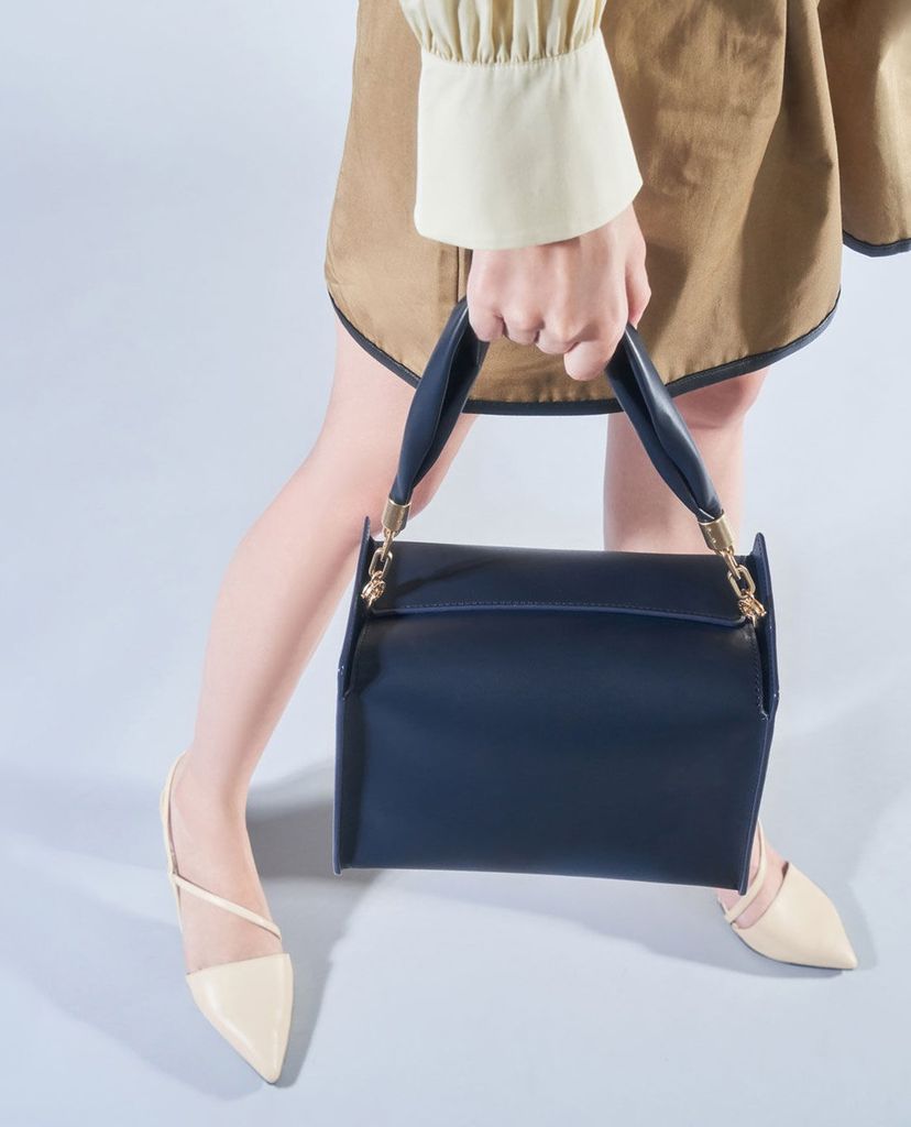 CHARLES & KEITH - Túi xách tay nữ hình hộp chữ nhật Slouchy Top