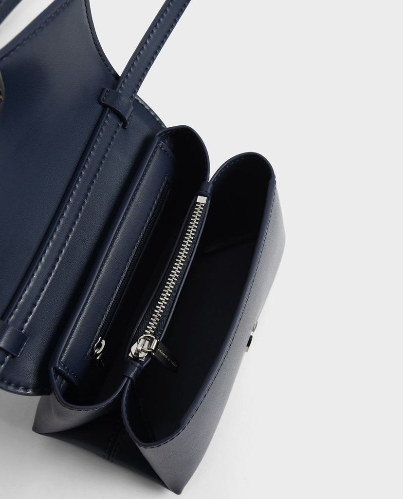 CHARLES & KEITH - Túi đeo chéo nữ phối cùng dây đeo thời trang