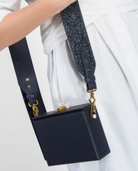 CHARLES & KEITH - Túi đeo chéo nữ hình hộp chữ nhật Pearl Embellished Boxy