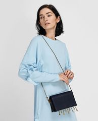 CHARLES & KEITH - Túi đeo chéo nữ chữ nhật Charm Detail