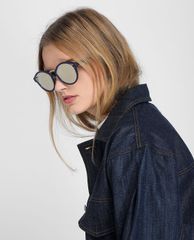 CHARLES & KEITH - Kính mát nữ mắt mèo Round Thick Frame