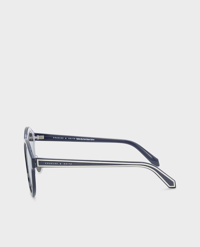 CHARLES & KEITH - Kính mát nữ mắt mèo Round Thick Frame
