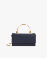 CHARLES & KEITH - Ví cầm tay nữ chữ nhật Metallic Handle