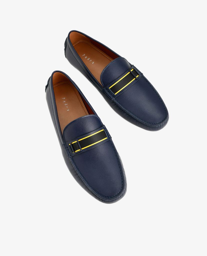 PEDRO - Giày lười nam mũi vuông Buckled Leather Moccasins