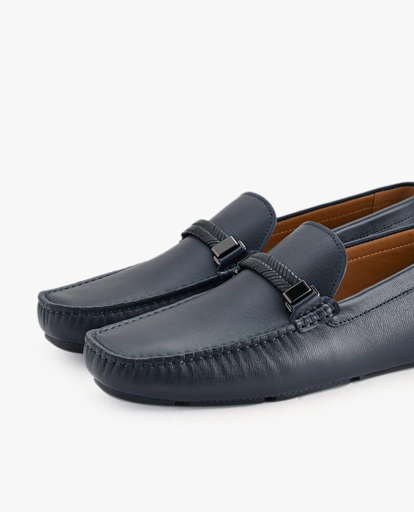 PEDRO - Giày lười nam Embossed Leather Moccasins
