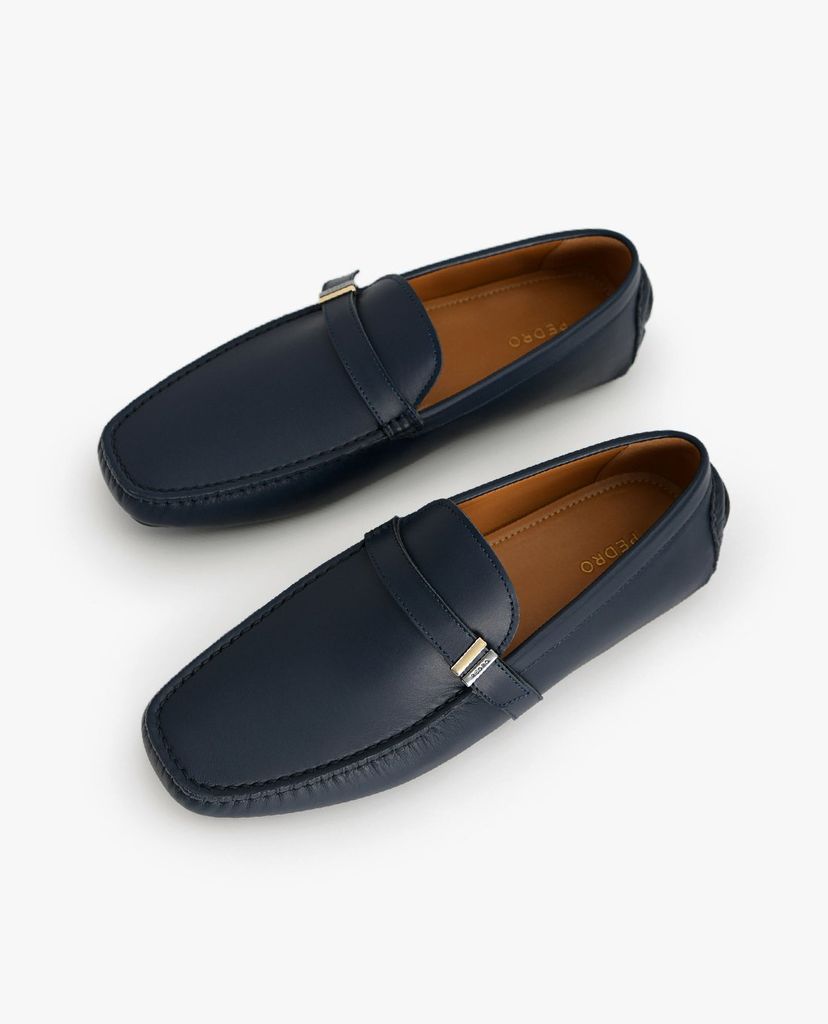 PEDRO - Giày lười nam mũi vuông Leather Moccasins