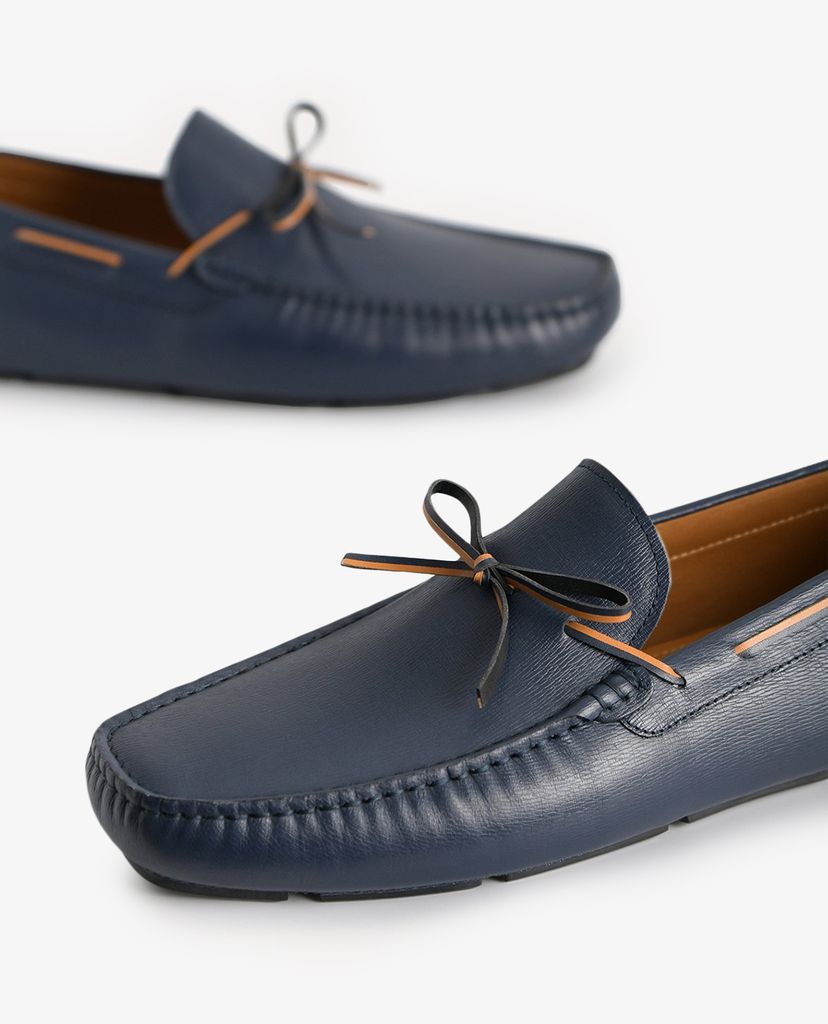 PEDRO - Giày lười nam mũi vuông Textured Leather