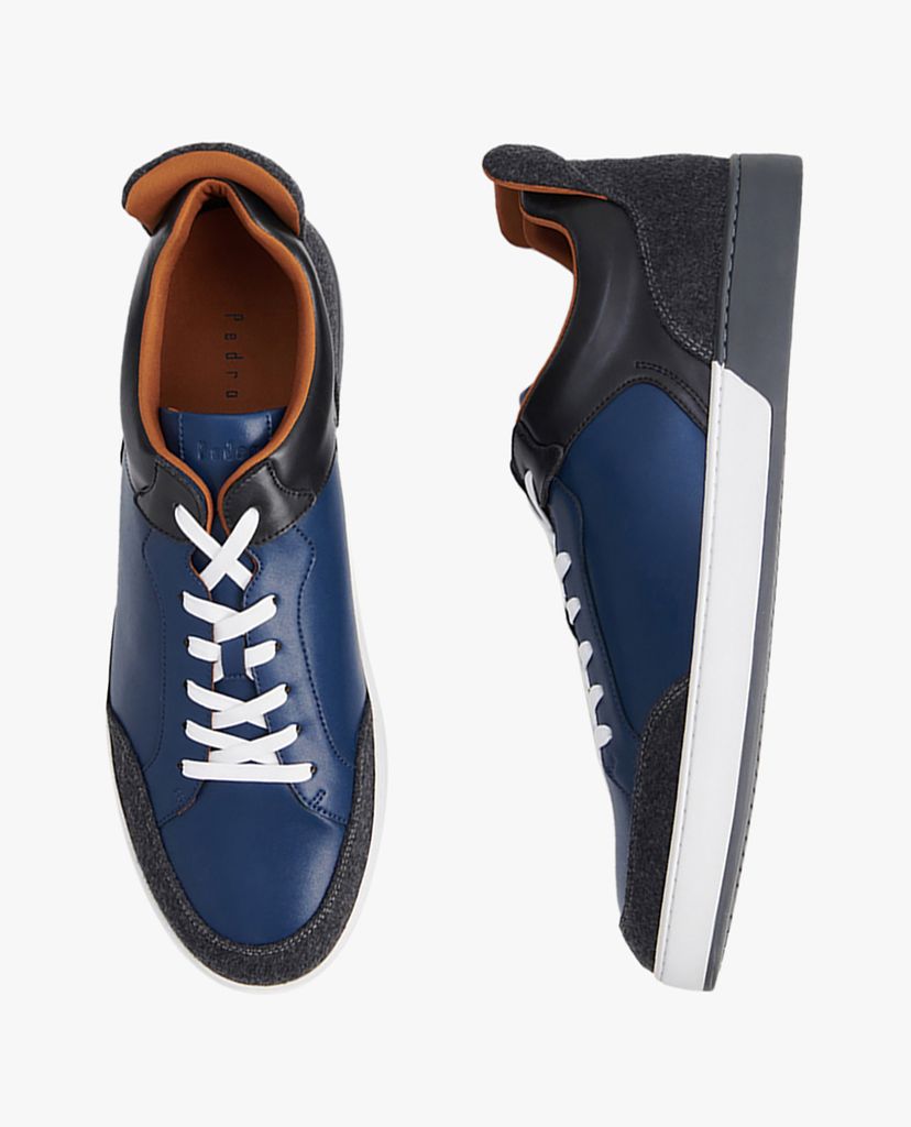 PEDRO - Giày thể thao nam thắt dây Felt Trim Lace Up