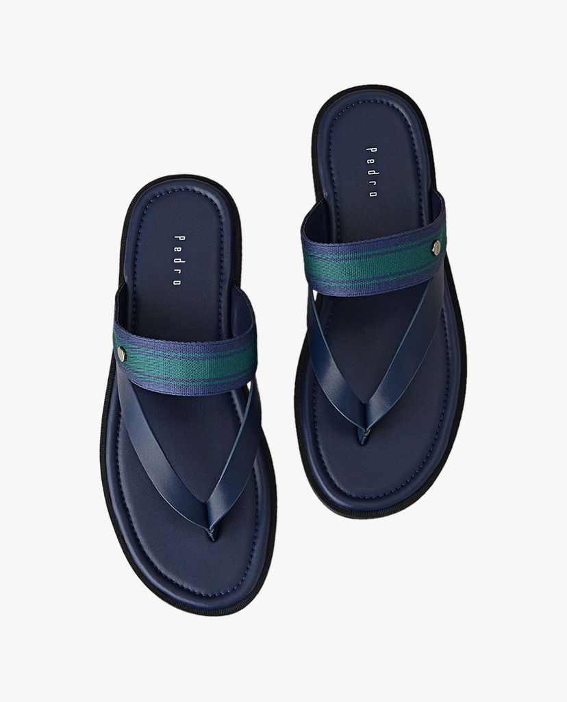 PEDRO - Giày sandal nam xỏ ngón phối quai ngang thời trang Stripe