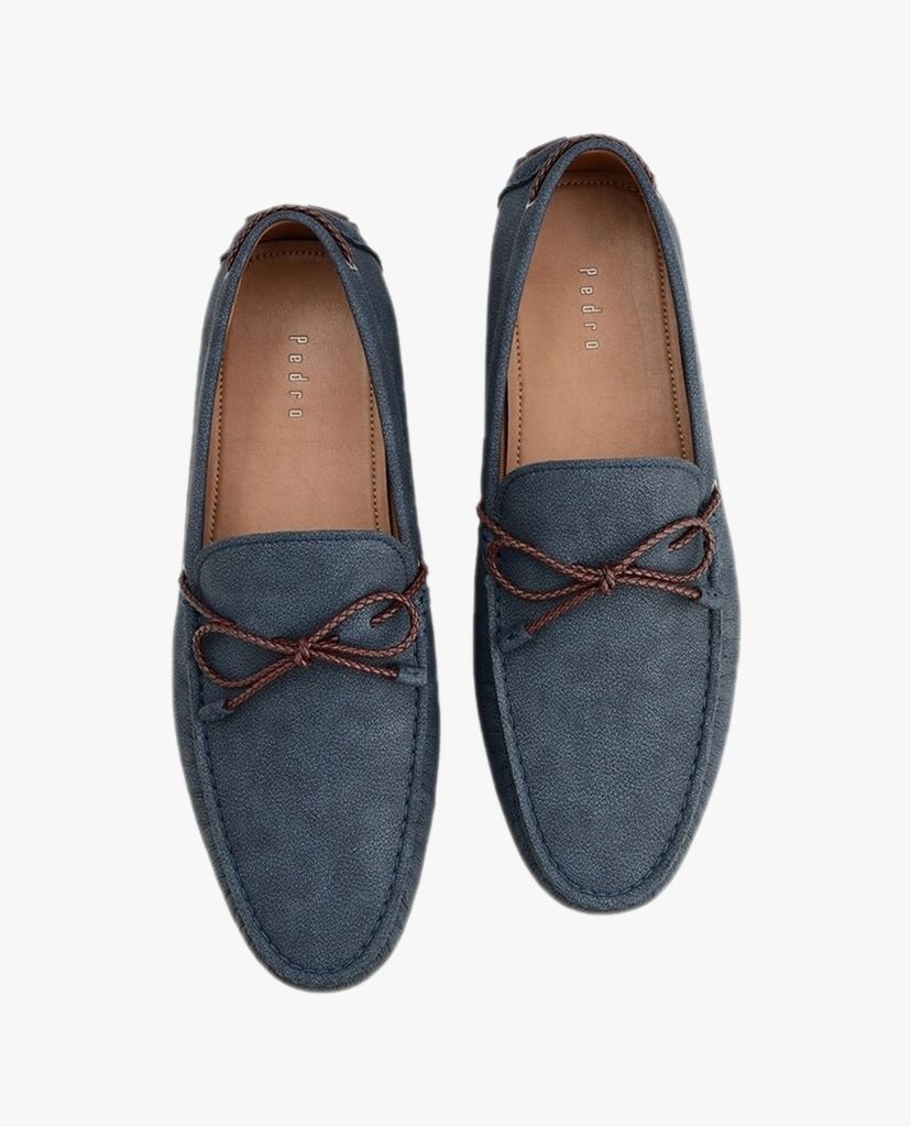 PEDRO - Giày lười nam phối nơ Pointed Toe Bow