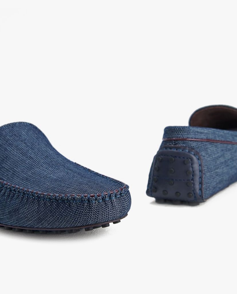 PEDRO - Giày lười nam mũi tròn Denim