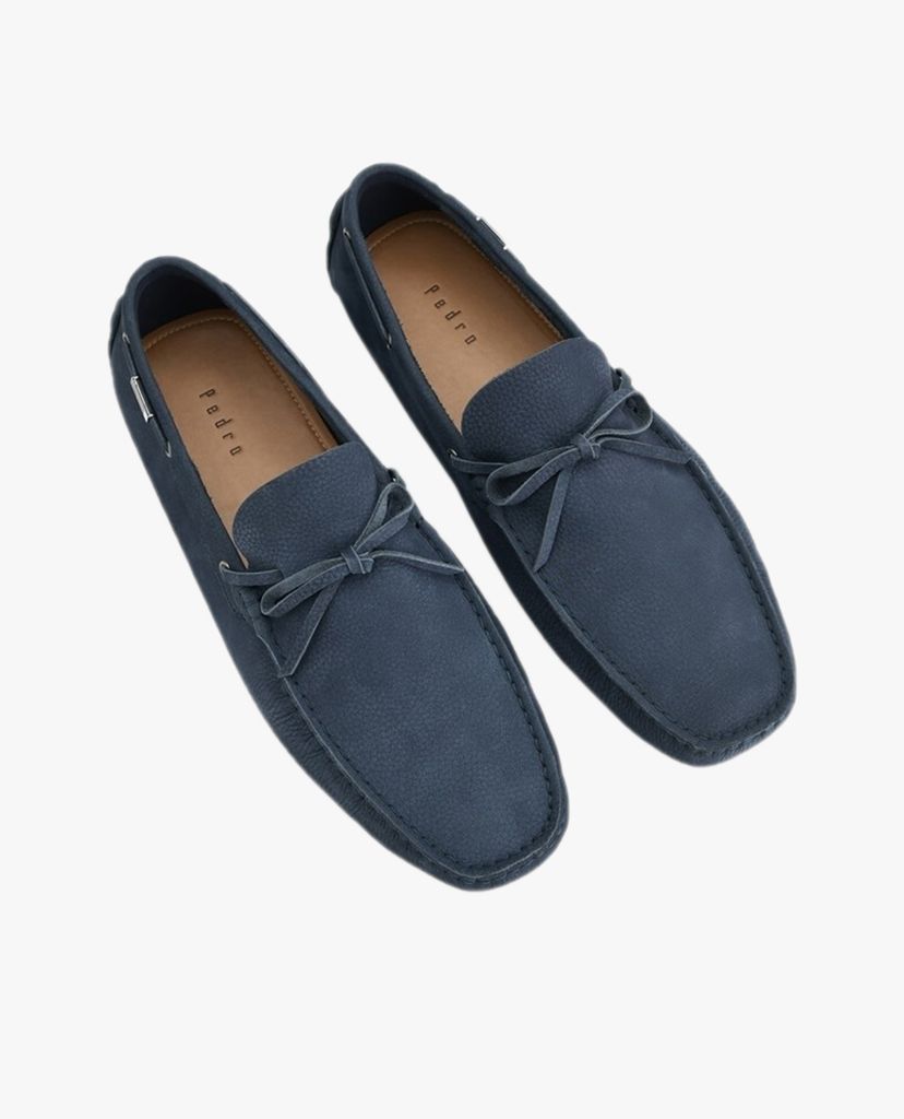 PEDRO - Giày lười nam Bow Detailed Nubuck