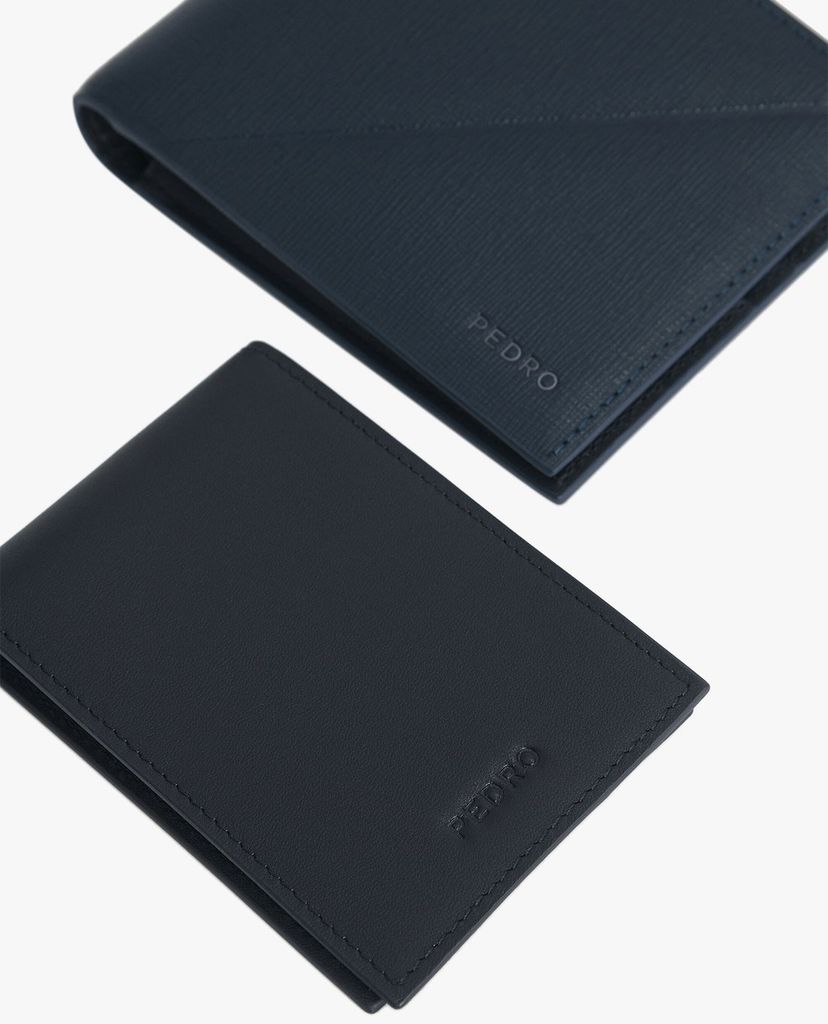 PEDRO - Ví nam dạng gập Textured Leather Bi Fold