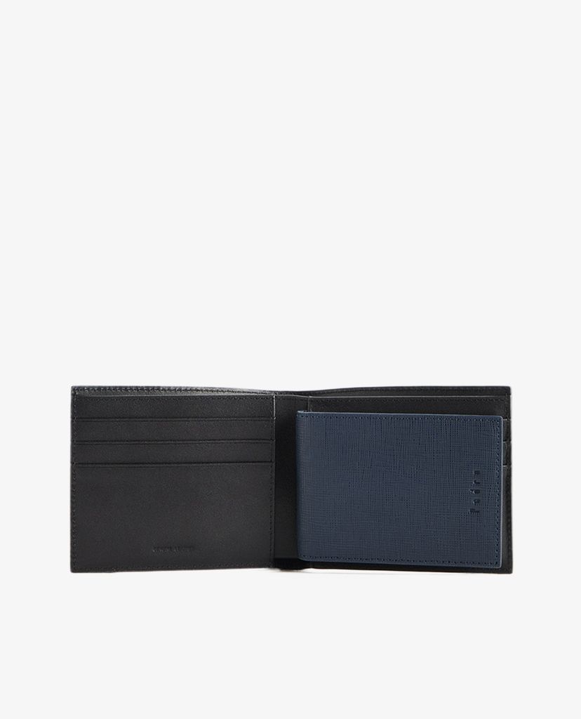 PEDRO - Ví nam dạng gập kẻ ngang Leather Bi Fold With Insert