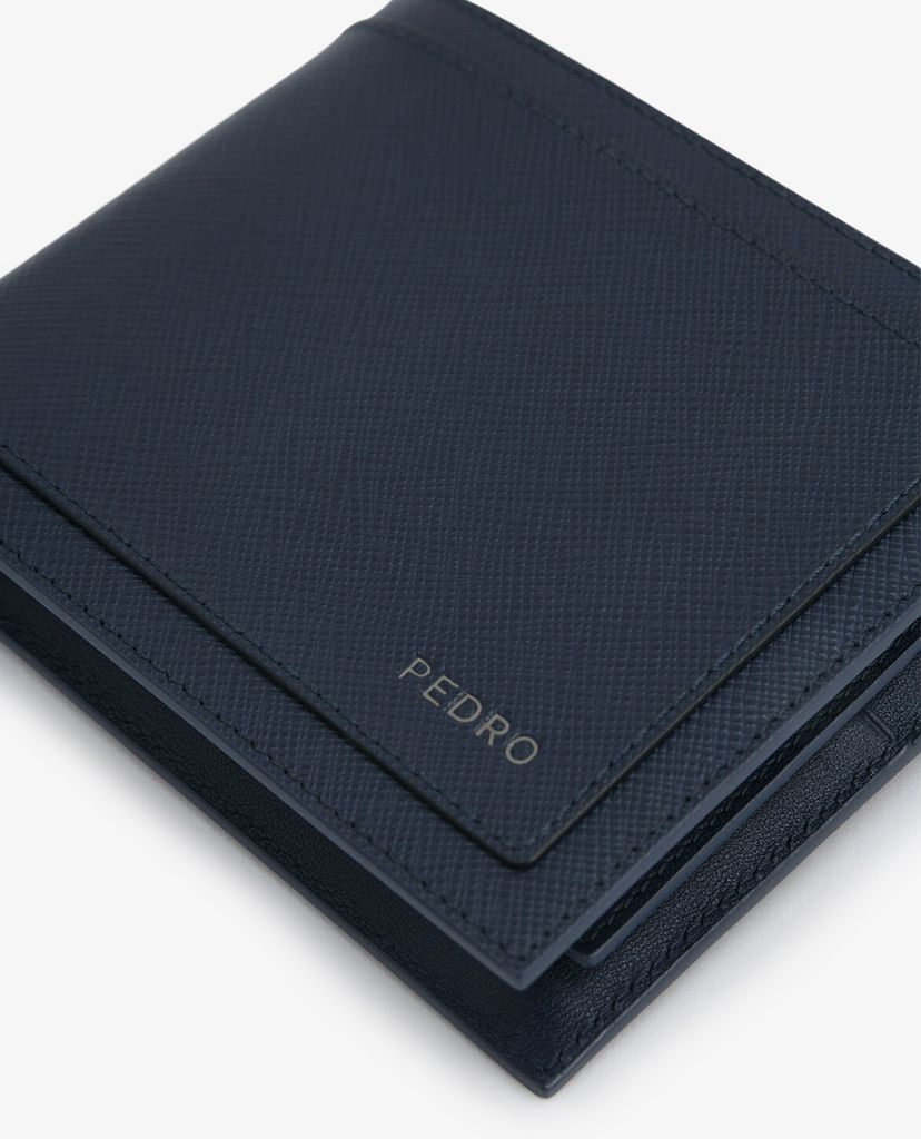 PEDRO - Ví nam dạng gập Textured Leather Bi Fold Coin Pouch