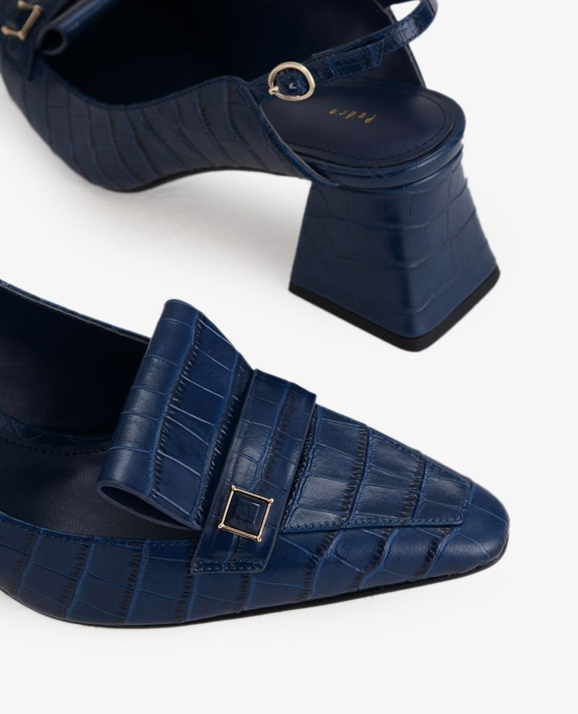 PEDRO - Giày cao gót mũi nhọn đế vuông Embellished Leather
