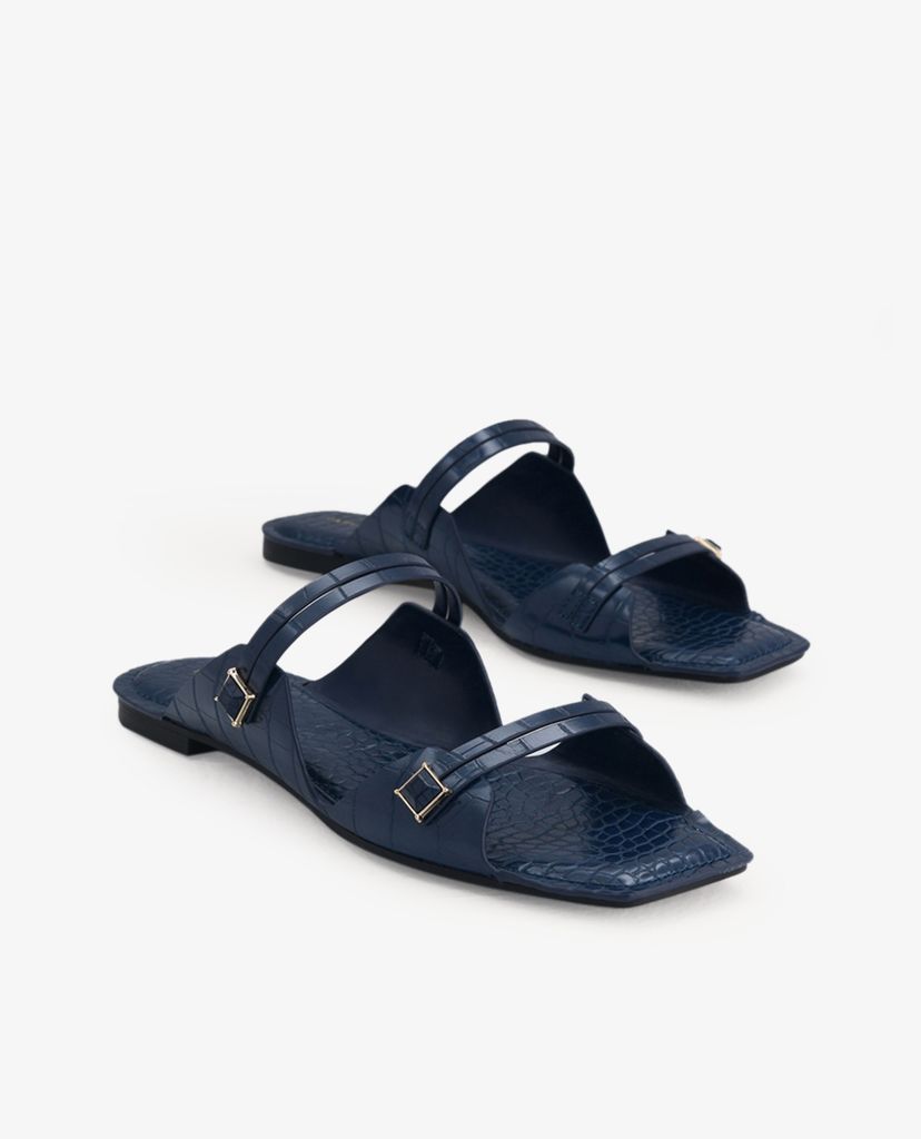 PEDRO - Giày đế bệt nữ quai ngang Croc Effect