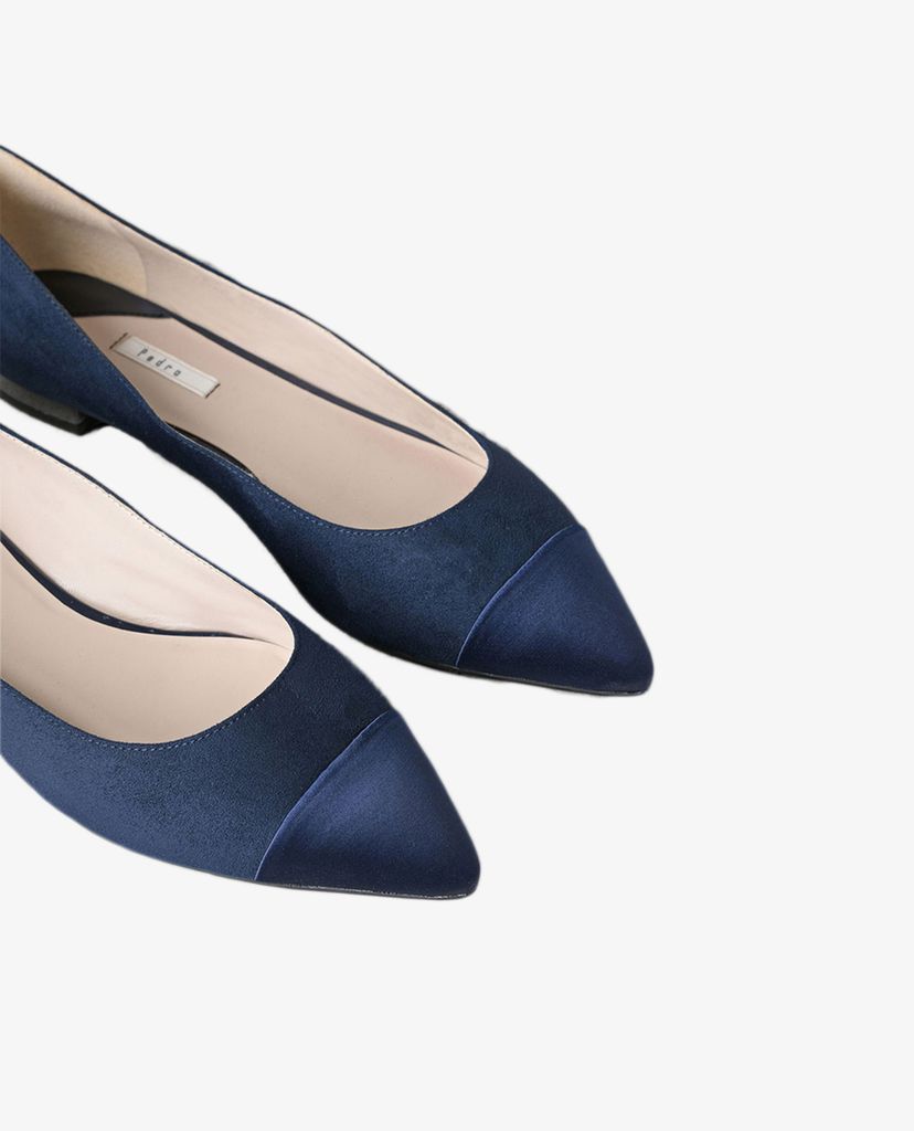 PEDRO - Giày đế bệt nữ mũi nhọn Leather Pointed Cap Toe