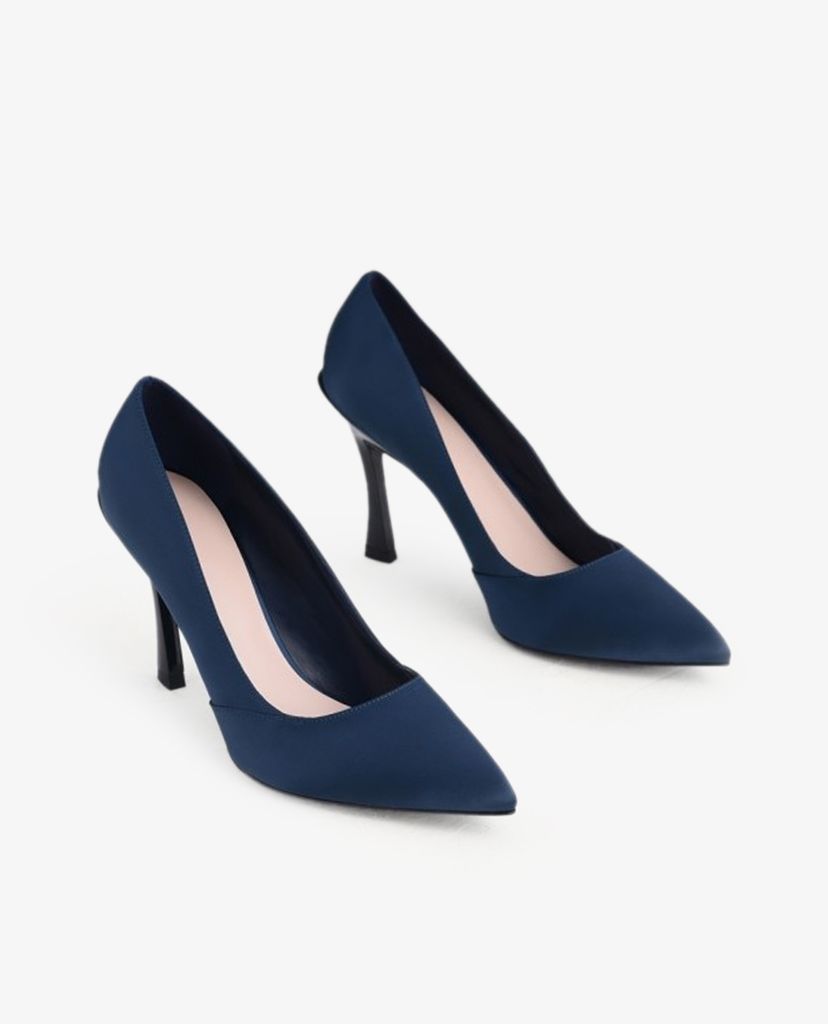 PEDRO - Giày cao gót mũi nhọn Satin Pumps In Curved